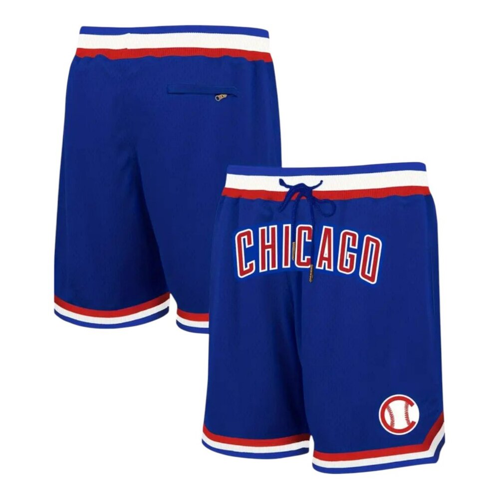 Chicago Cubs Baseball Basketball Shorts Blue Stitched